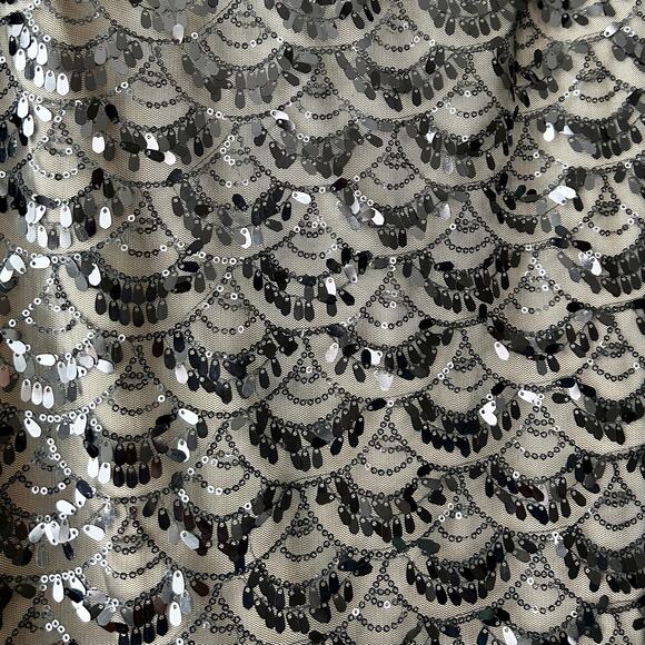 Jessica Howard Formal art deco scalloped sequins black size 6 - Picture 9 of 11